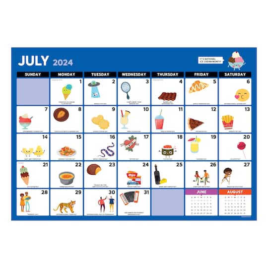 TF Publishing 2024-2025 Every Day&#x27;s A Holiday Medium Desk Pad Calendar